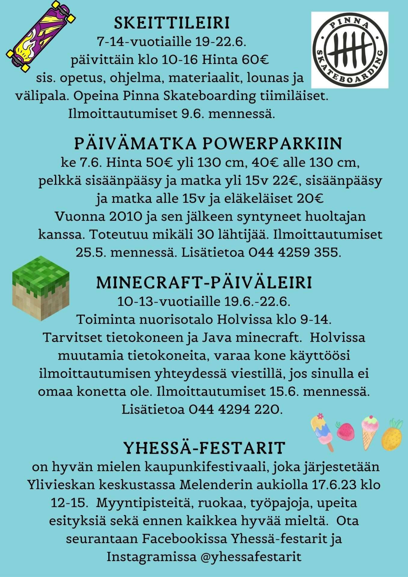 Loma-ajan toiminta - Ylivieskan kaupunki